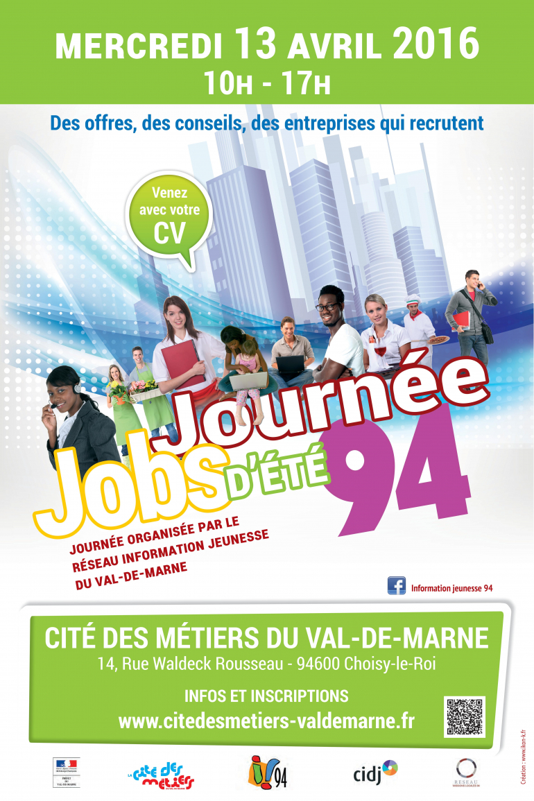 Affiche CADRIJ94 Jobs d'été 2016