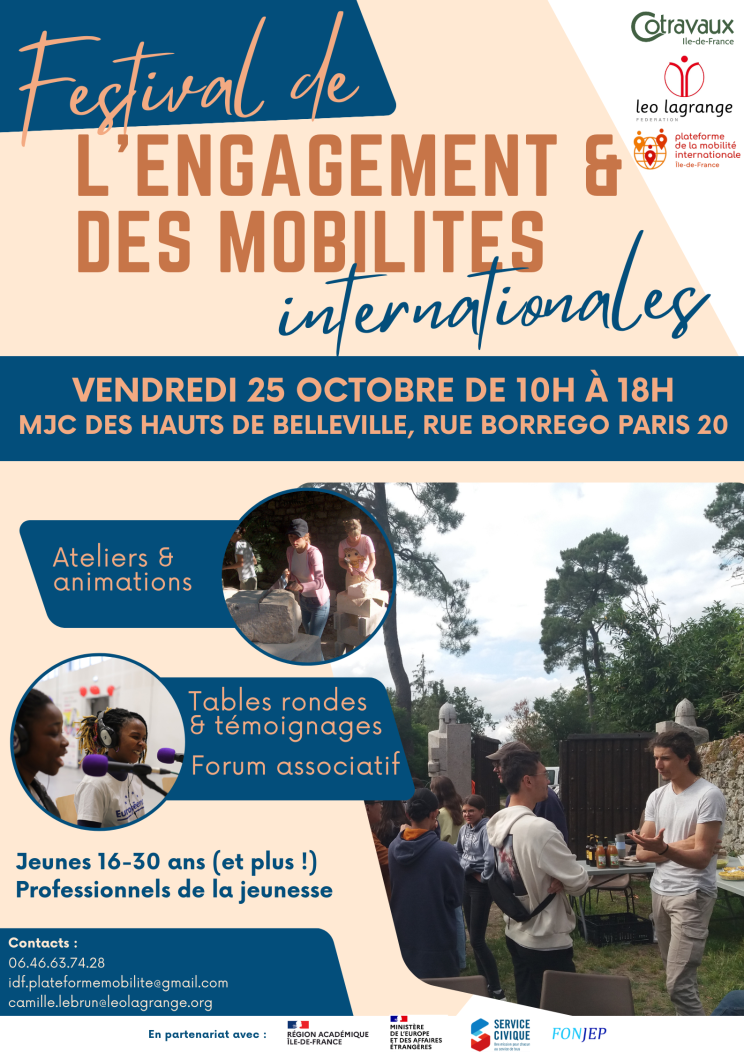 Affiche Festival de l&#039;engagement et des mobilités (25 octobre à Paris)