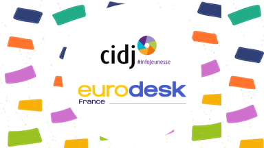 Logo du CIDJ et du réseau Eurodesk